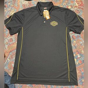 Harley-Davidson Black Polo with Yellow Accents